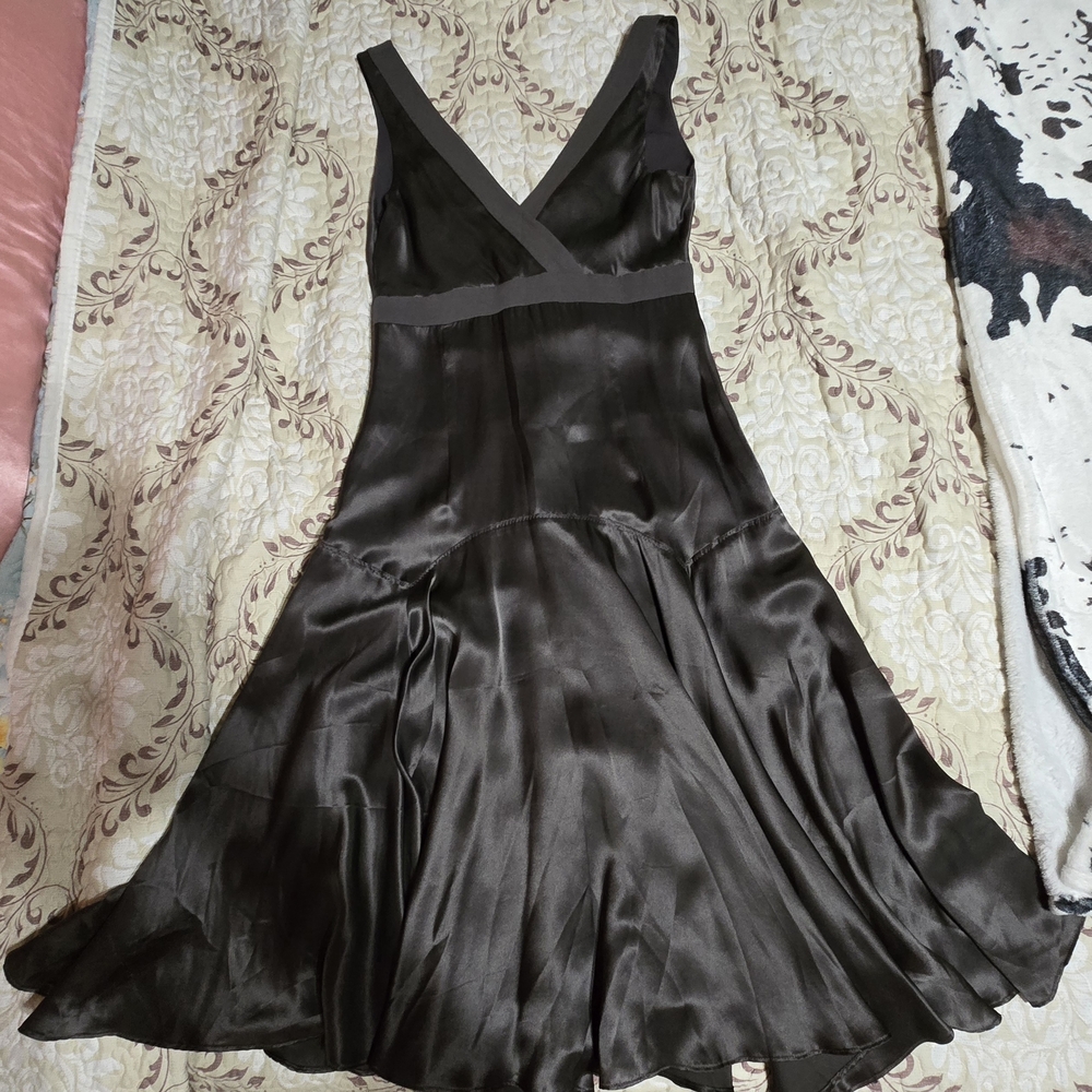 Elegant Black Satin Dress